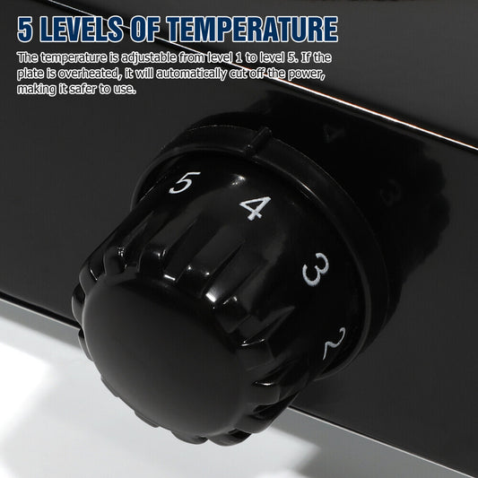 2000W Electric Cooker Double Hob Hot Plate Stove W Handle Table Hob Kitchen